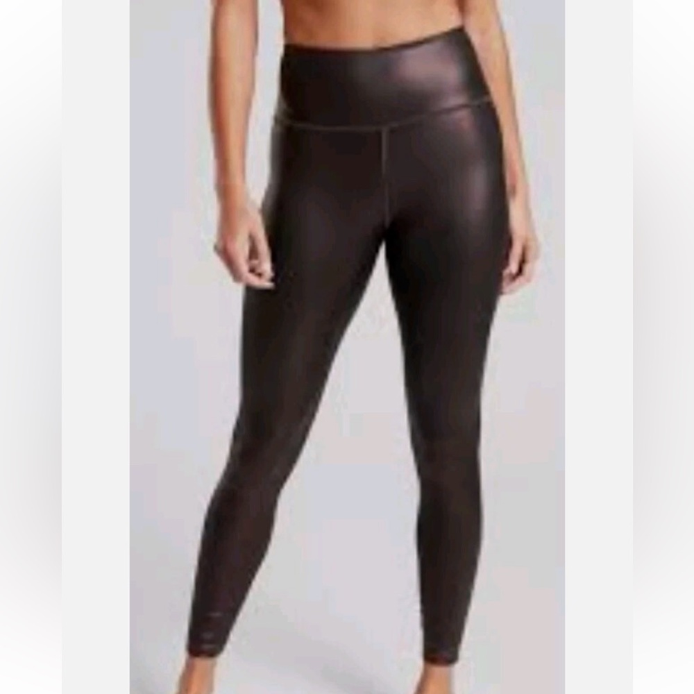 Like new Athleta metallic High Rise leggings size MP